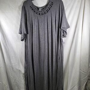 Nwt Womens Plus Size 4X Catherines Charcoal Maxi Dress